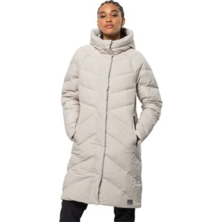 Jack Wolfskin Wintermantel Marienplatz Coat (winddicht, sehr wasserabweisend) perlweiss Damen